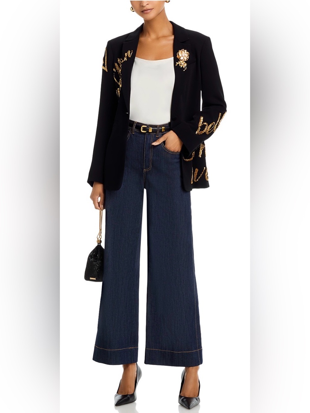 Cinq a Sept Sequinned Graphic Blazer
Color: Black/gold - Picture 5 of 10